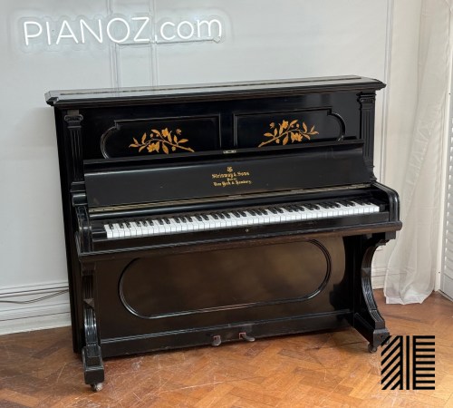 Steinway & Sons Black Upright Piano piano for sale in UK 