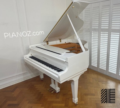 Hallet Davis White Self Playing Baby Grand Piano piano for sale in UK 