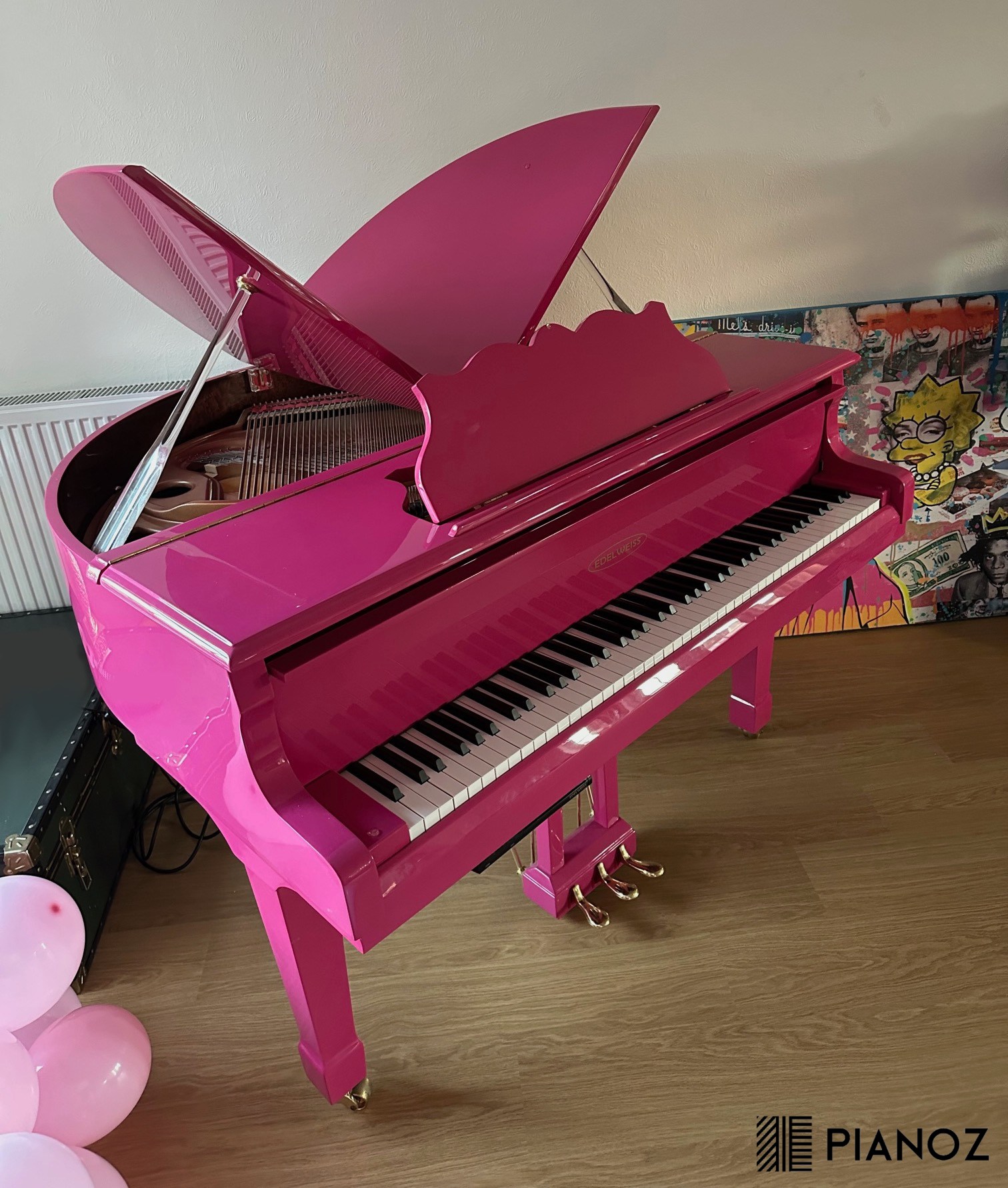 Pink piano on sale