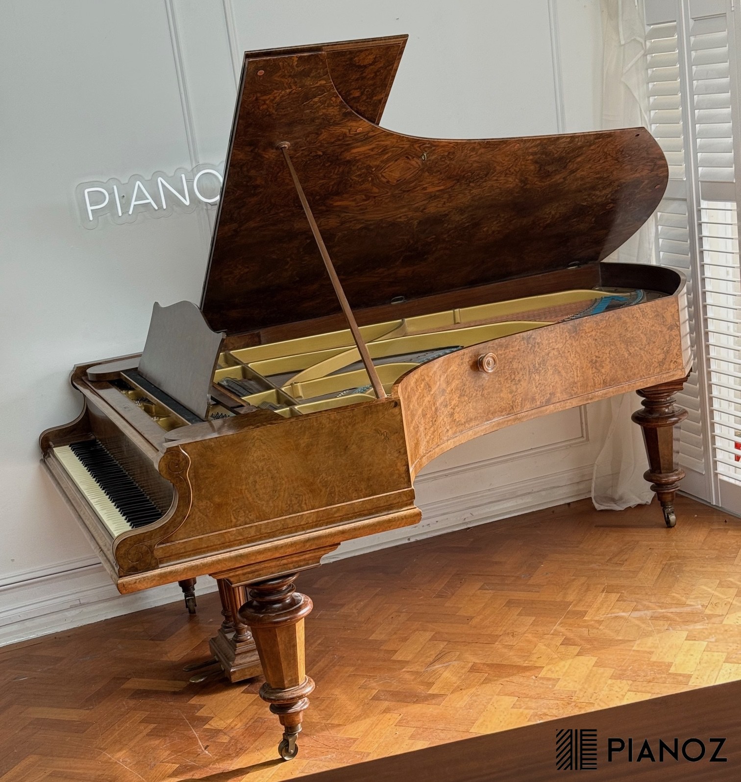 C. Bechstein Burr Walnut Restored Concert Grand piano for sale in UK