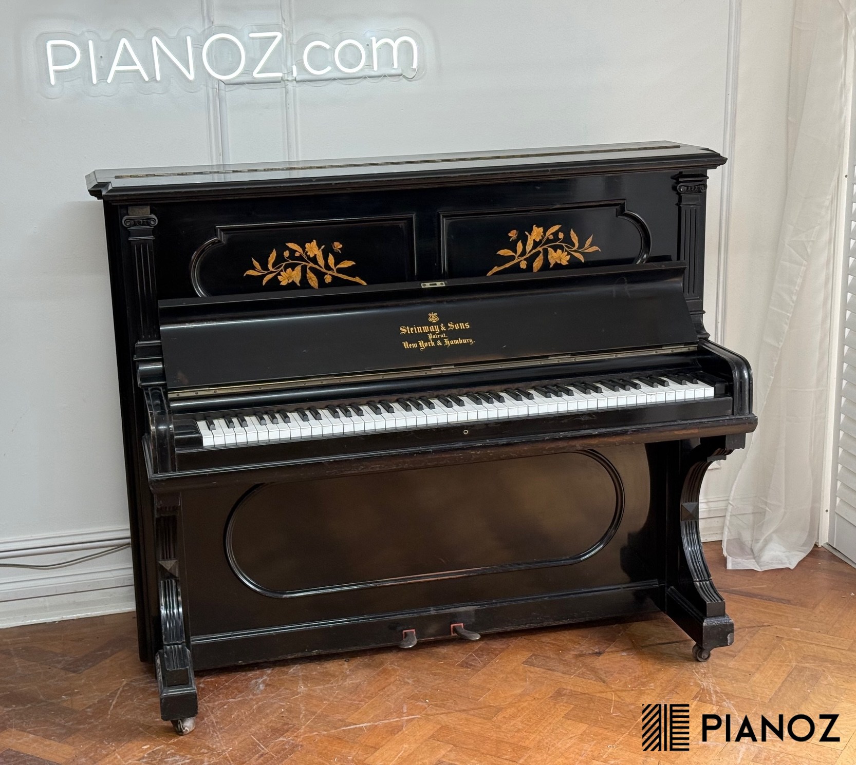Steinway & Sons Black Upright Piano piano for sale in UK