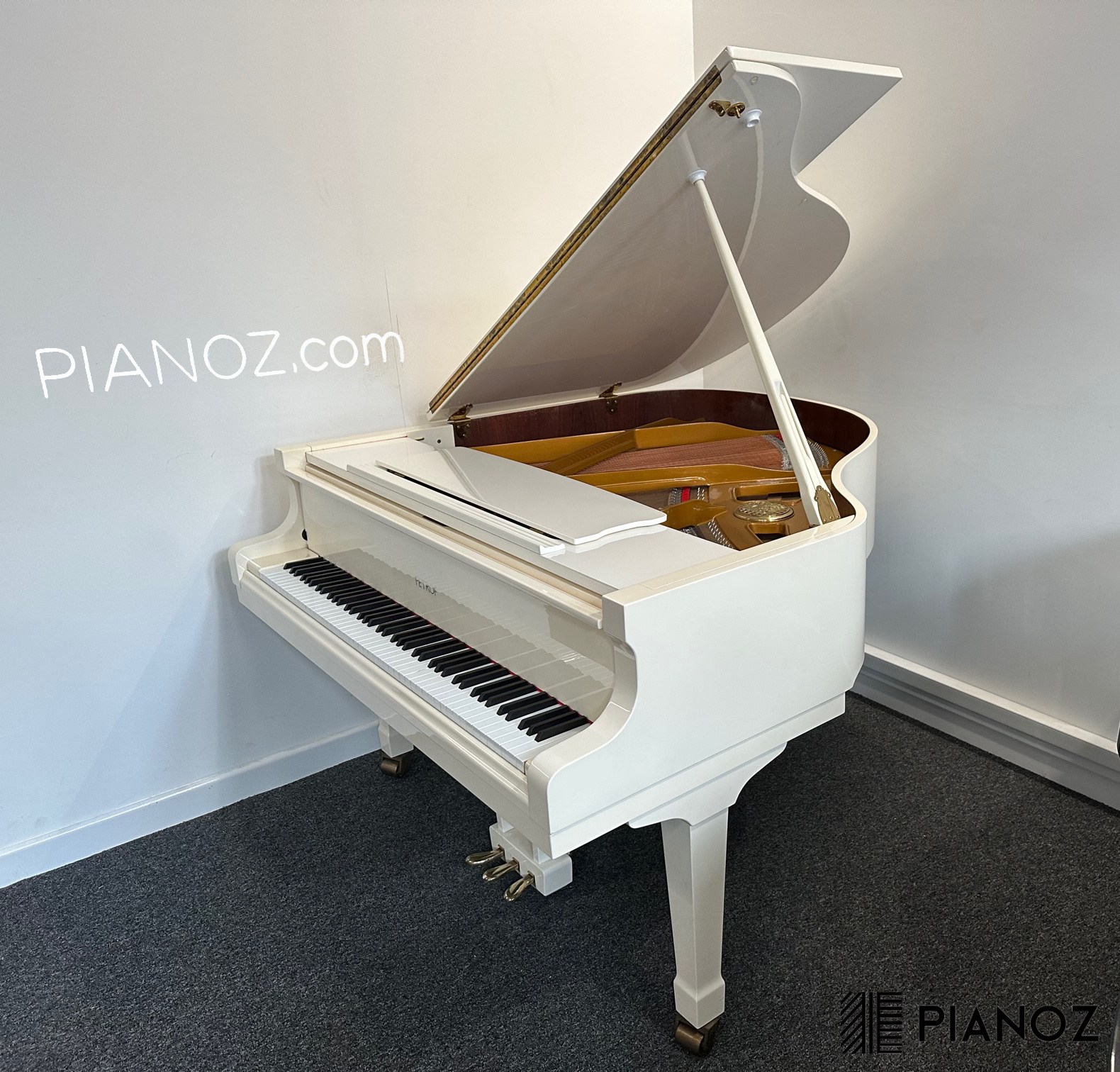 Petrof White Baby Grand Piano piano for sale in UK