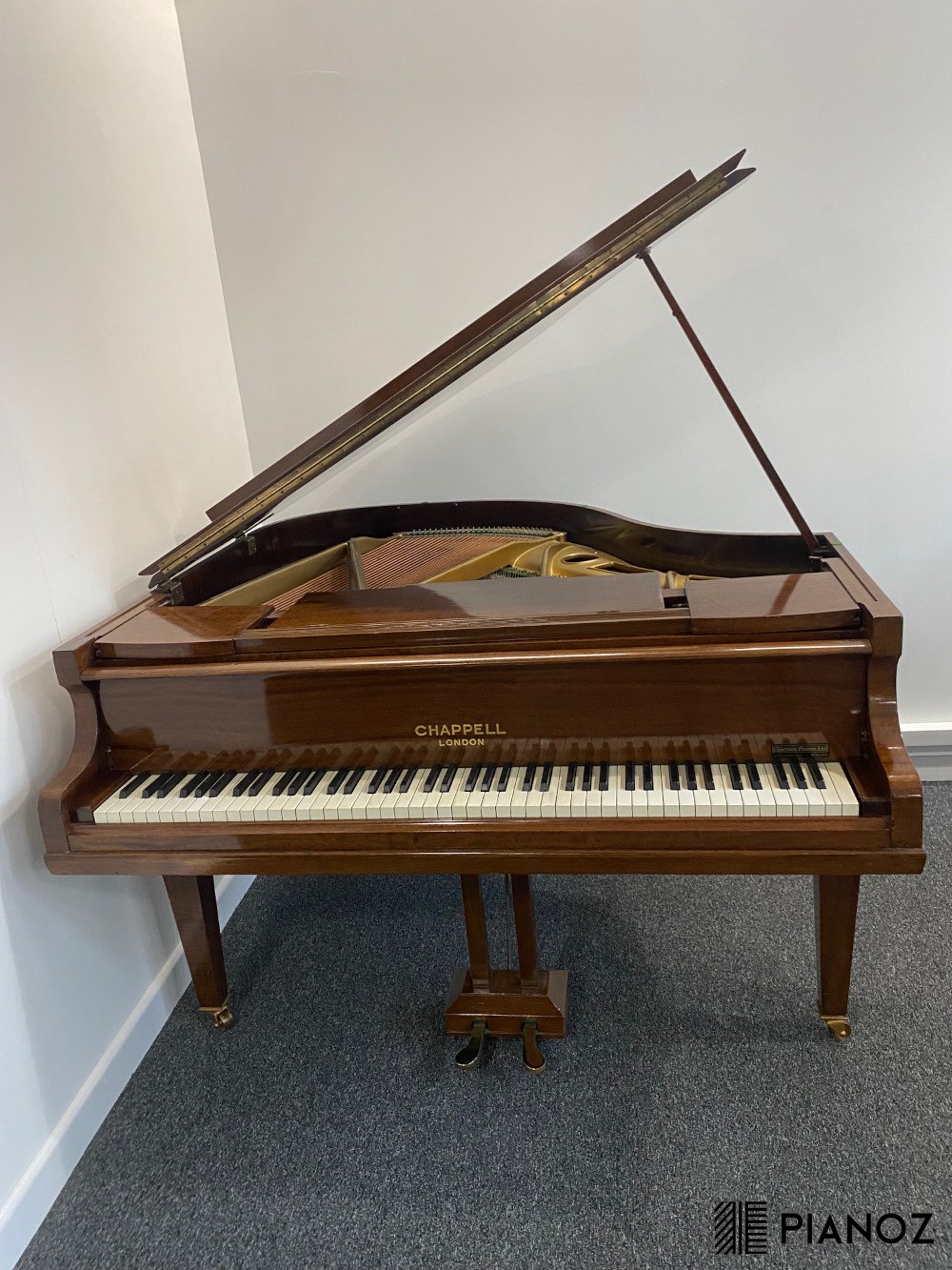Chappell Fiddleback Mahogany Baby Grand Piano piano for sale in UK
