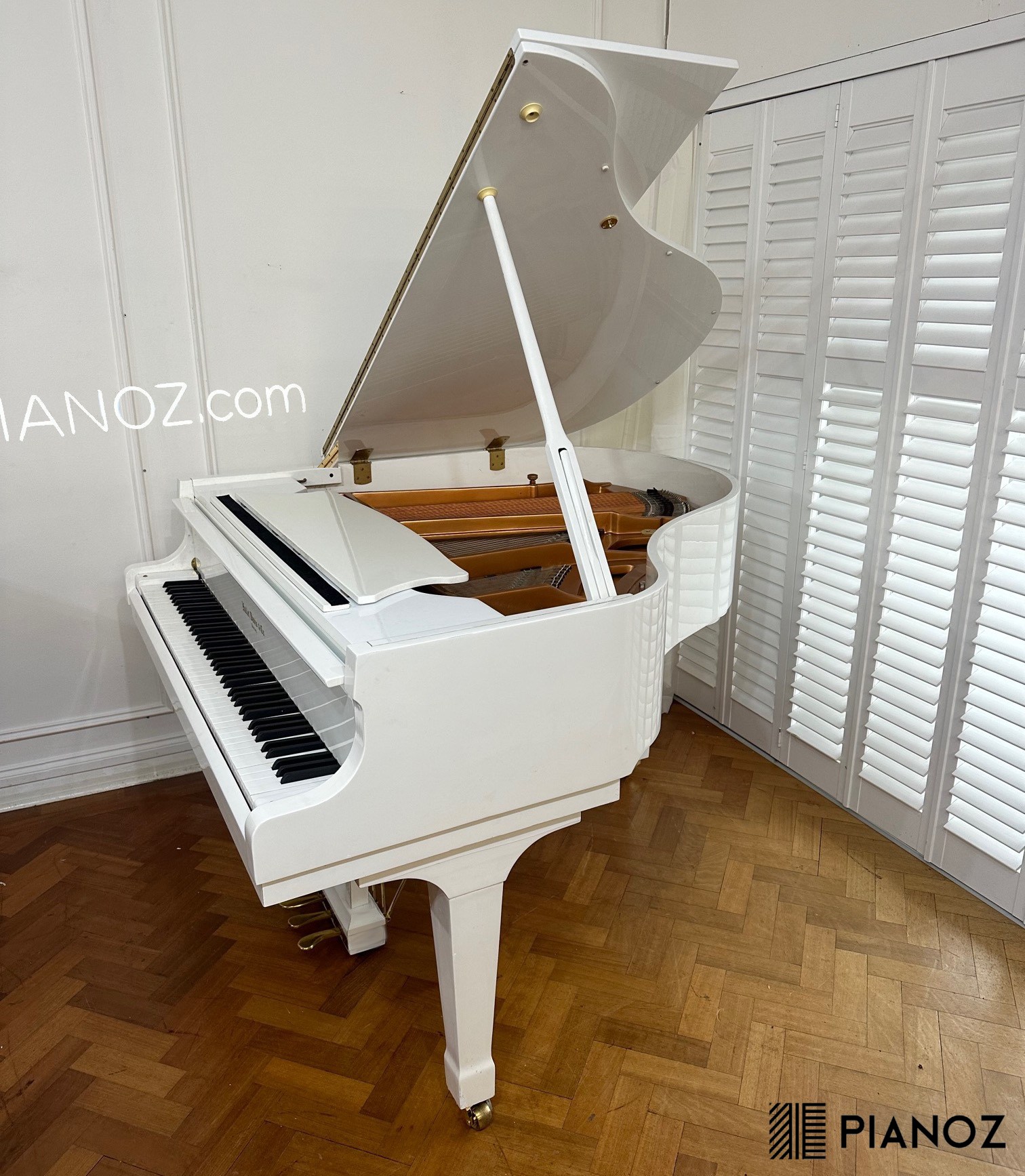 Hallet Davis White Self Playing Baby Grand Piano piano for sale in UK
