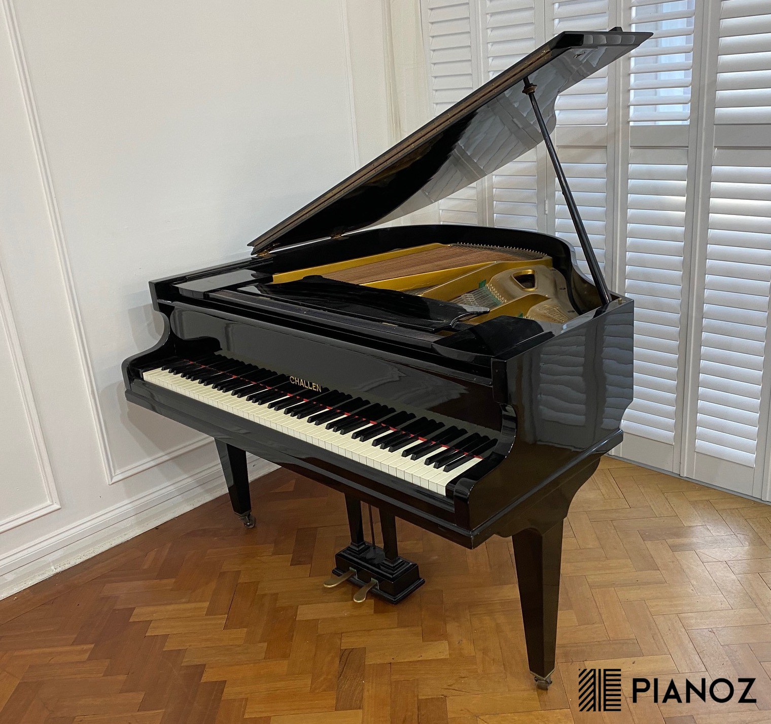 Challen Black High Gloss Baby Grand Piano piano for sale in UK