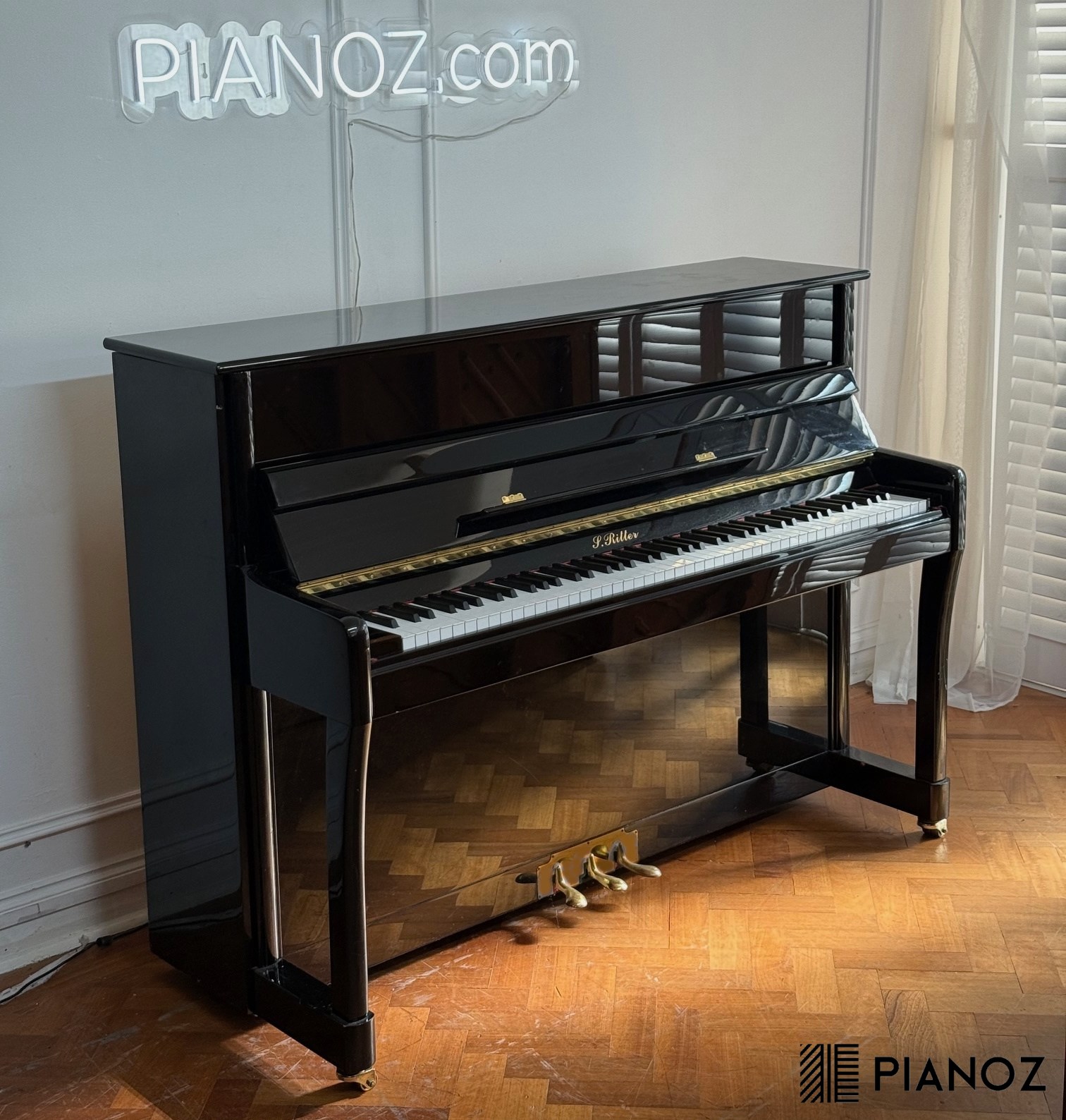 S. Ritter Black High Gloss Upright Piano piano for sale in UK